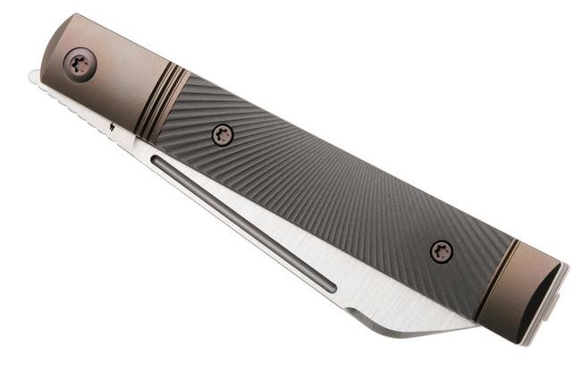 Afbeelding voor Jack Wolf Feelbetter Jack FEELB-01-TI-STAR Satin S90V, Bronze Titanium, Grey Titanium Starburst, zakmes
