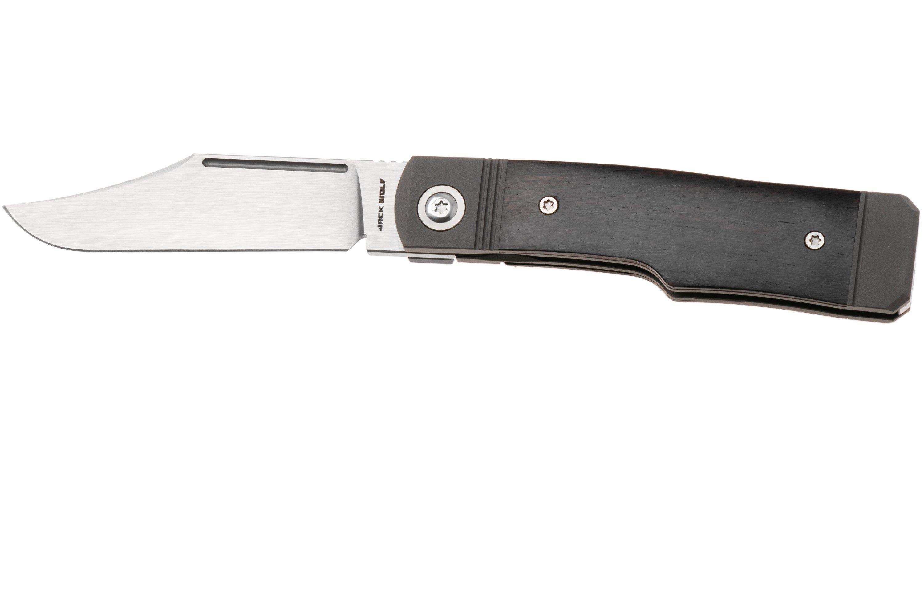 ゆうき Jack Wolf Gunslinger Jack GUNSL-03-EBONY Ebony Wood, pocket knife