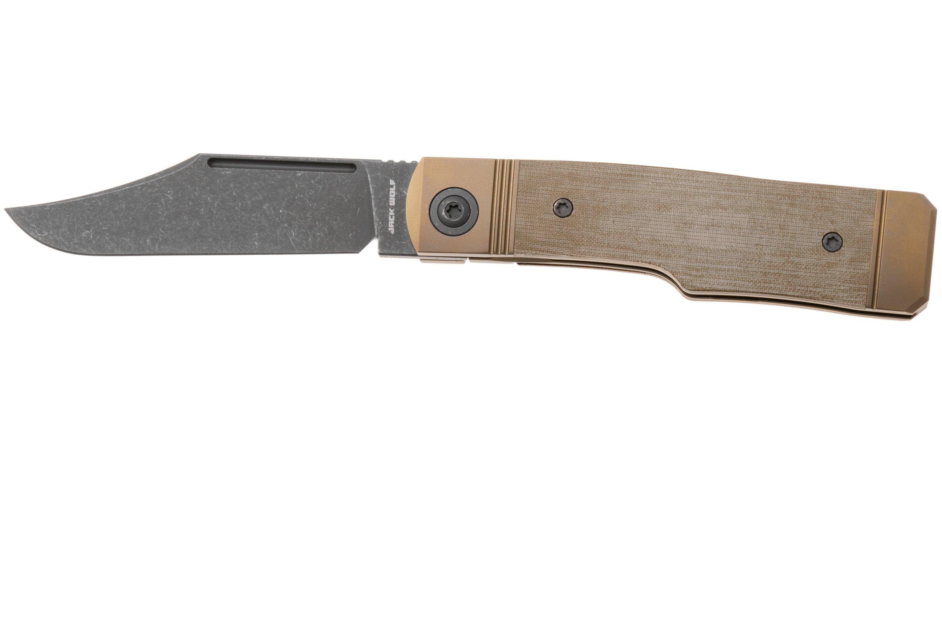 Jack Wolf Gunslinger Jack GUNSL-03-GRN-LIN-MIC Green Linen Micarta