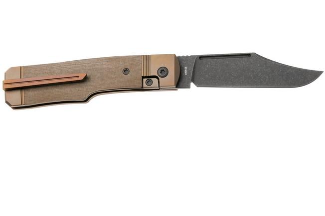 Image pour Jack Wolf Gunslinger Jack GUNSL-03-GRN-LIN-MIC Green Linen Micarta, couteau de poche