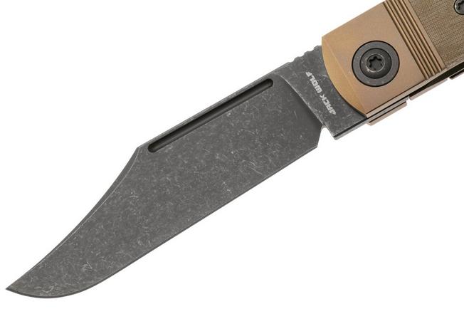 Image pour Jack Wolf Gunslinger Jack GUNSL-03-GRN-LIN-MIC Green Linen Micarta, couteau de poche