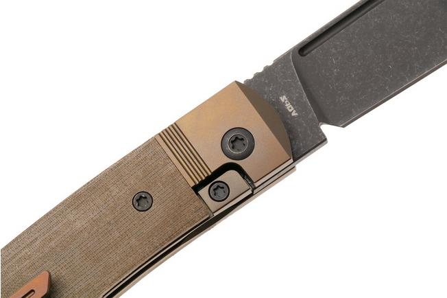 Image pour Jack Wolf Gunslinger Jack GUNSL-03-GRN-LIN-MIC Green Linen Micarta, couteau de poche