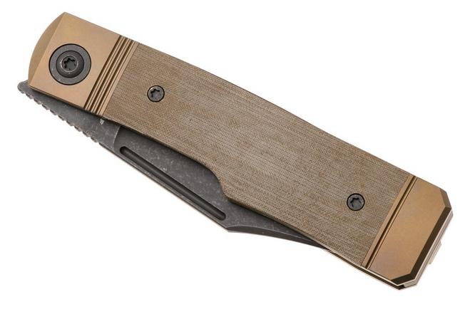 Image pour Jack Wolf Gunslinger Jack GUNSL-03-GRN-LIN-MIC Green Linen Micarta, couteau de poche