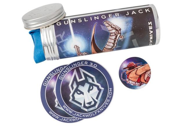 Image pour Jack Wolf Gunslinger Jack GUNSL-03-GRN-LIN-MIC Green Linen Micarta, couteau de poche