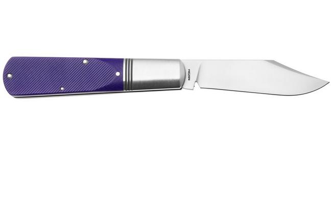 Image pour Jack Wolf Gateway Barlow GW-BAR-02-G10-PUR-SAW Satin 14C28N, Sawcut Purple G10, couteau de poche