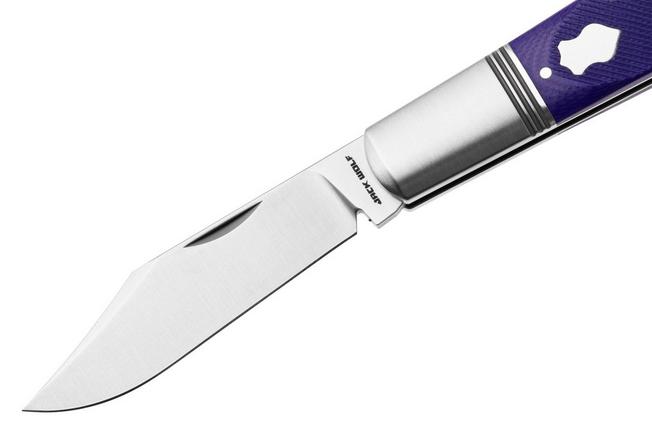 Image pour Jack Wolf Gateway Barlow GW-BAR-02-G10-PUR-SAW Satin 14C28N, Sawcut Purple G10, couteau de poche