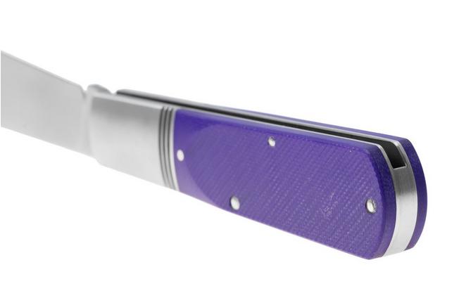 Image pour Jack Wolf Gateway Barlow GW-BAR-02-G10-PUR-SAW Satin 14C28N, Sawcut Purple G10, couteau de poche