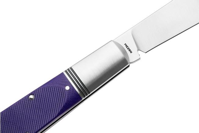 Image pour Jack Wolf Gateway Barlow GW-BAR-02-G10-PUR-SAW Satin 14C28N, Sawcut Purple G10, couteau de poche