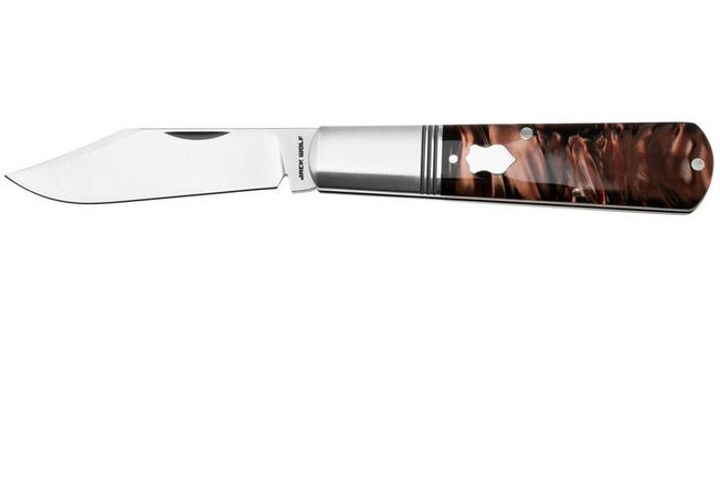 Image pour Jack Wolf Gateway Barlow GW-BAR-02-KIR-GODDESS Satin 14C28N, Brown Goddess Kirinite, couteau de poche