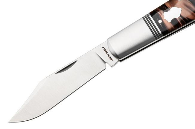 Image pour Jack Wolf Gateway Barlow GW-BAR-02-KIR-GODDESS Satin 14C28N, Brown Goddess Kirinite, couteau de poche