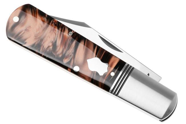 Image pour Jack Wolf Gateway Barlow GW-BAR-02-KIR-GODDESS Satin 14C28N, Brown Goddess Kirinite, couteau de poche