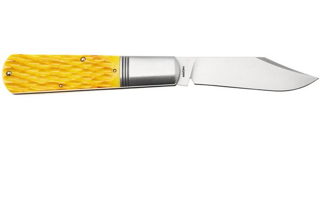 Image pour Jack Wolf Gateway Barlow -BAR-02-YLW-JIG-BON Satin 14C28N, Yellow Jigged Bone, couteau de poche