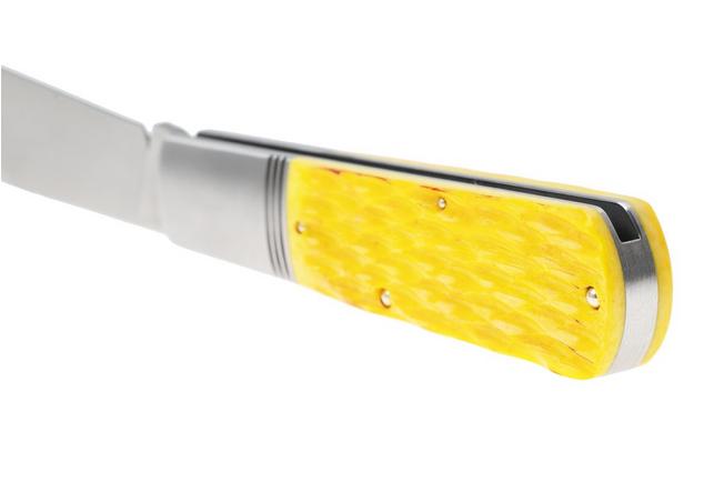 Image pour Jack Wolf Gateway Barlow -BAR-02-YLW-JIG-BON Satin 14C28N, Yellow Jigged Bone, couteau de poche