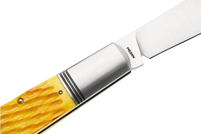 Image pour Jack Wolf Gateway Barlow -BAR-02-YLW-JIG-BON Satin 14C28N, Yellow Jigged Bone, couteau de poche
