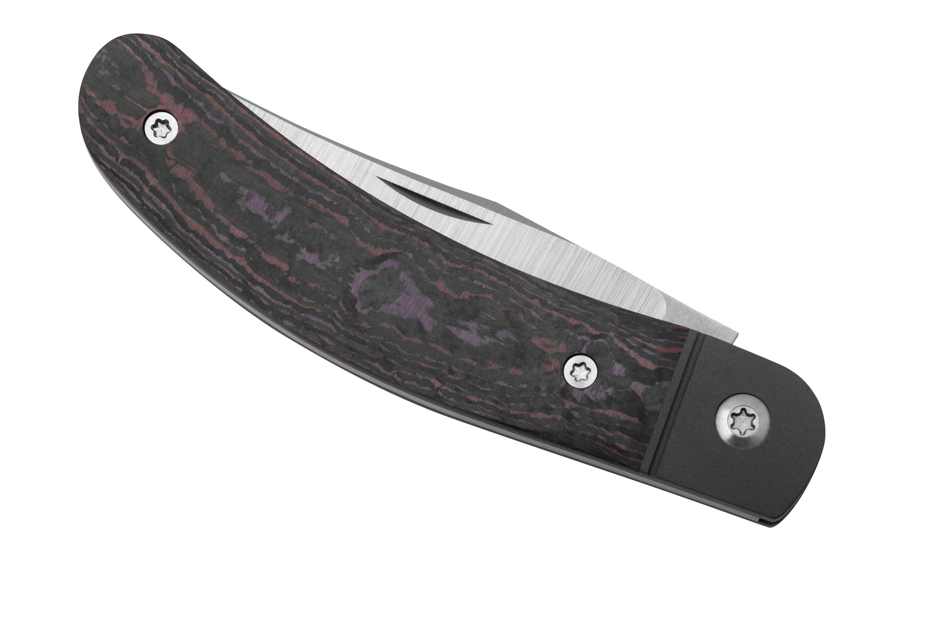 Jack Wolf Javelina Jack, JAVEL01FCPH, Fat Carbon Purple Haze slipjoint pocket knife
