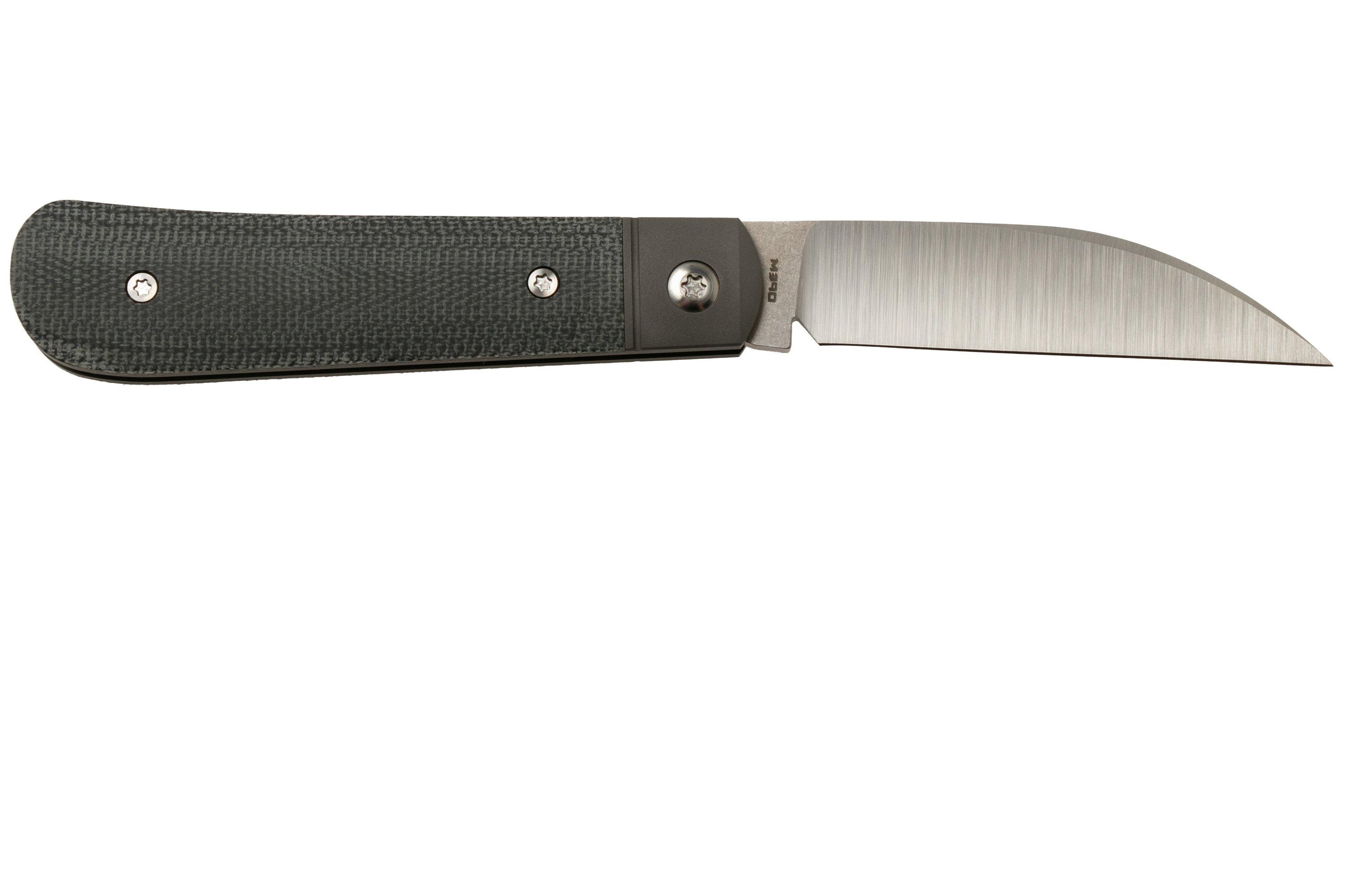 Jack Wolf Laid Back Jack, Black Canvas Micarta LAIDB-01-BLK navalha ...