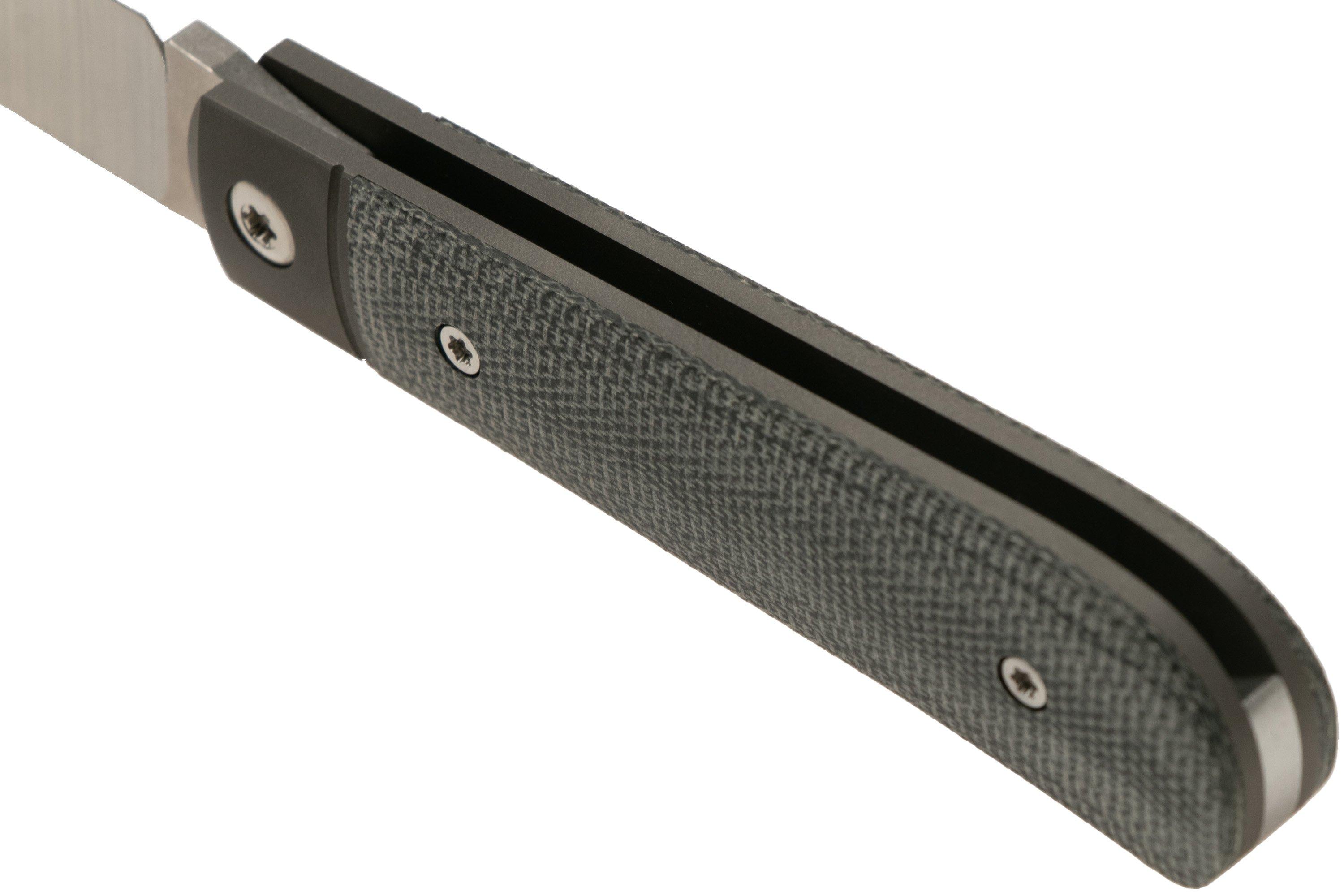 Jack Wolf Laid Back Jack, Black Canvas Micarta LAIDB-01-BLK navalha ...