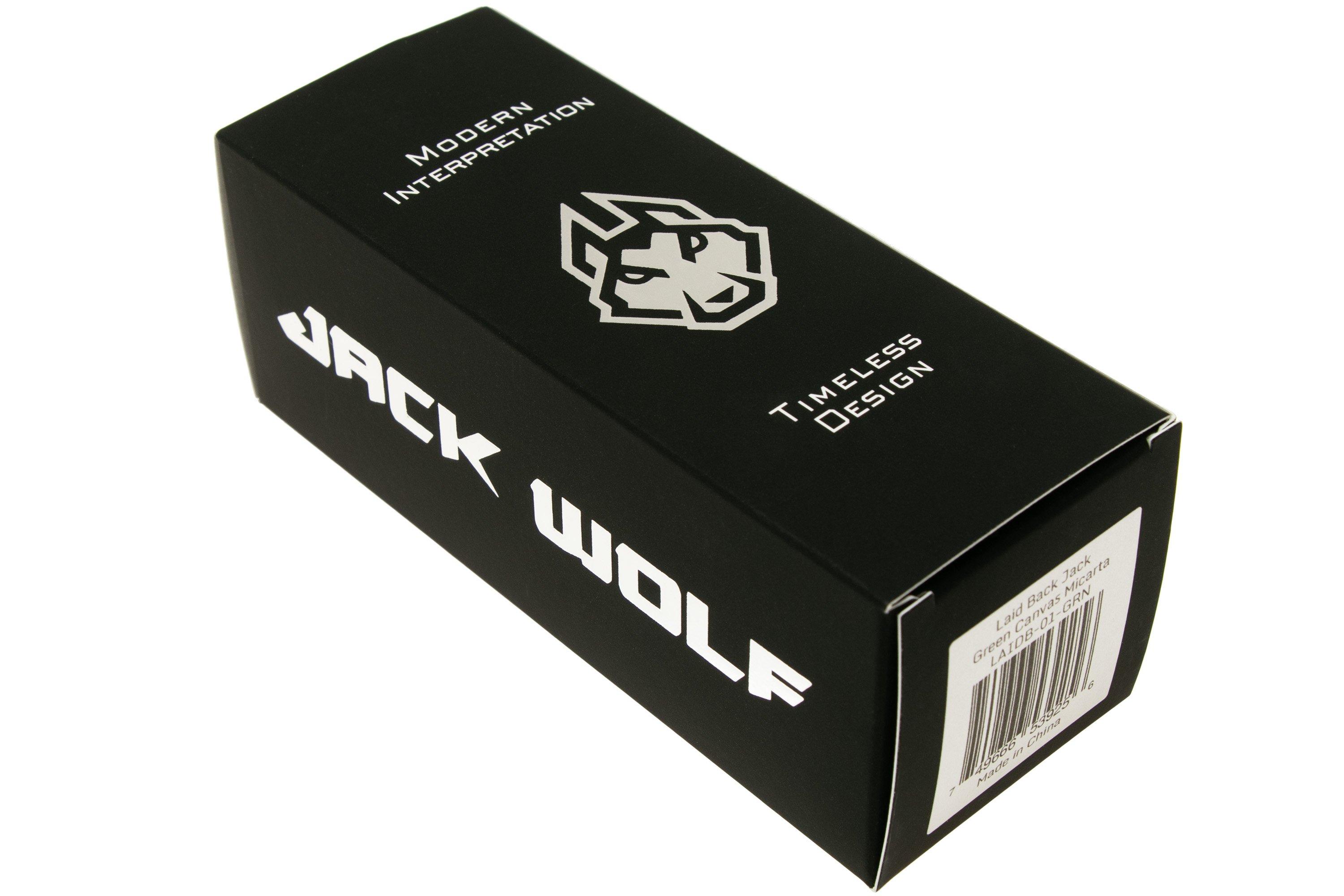 Jack Wolf Laid Back Jack, Green Canvas Micarta LAIDB-01-GRN slipjoint  pocket knife | Advantageously shopping at 