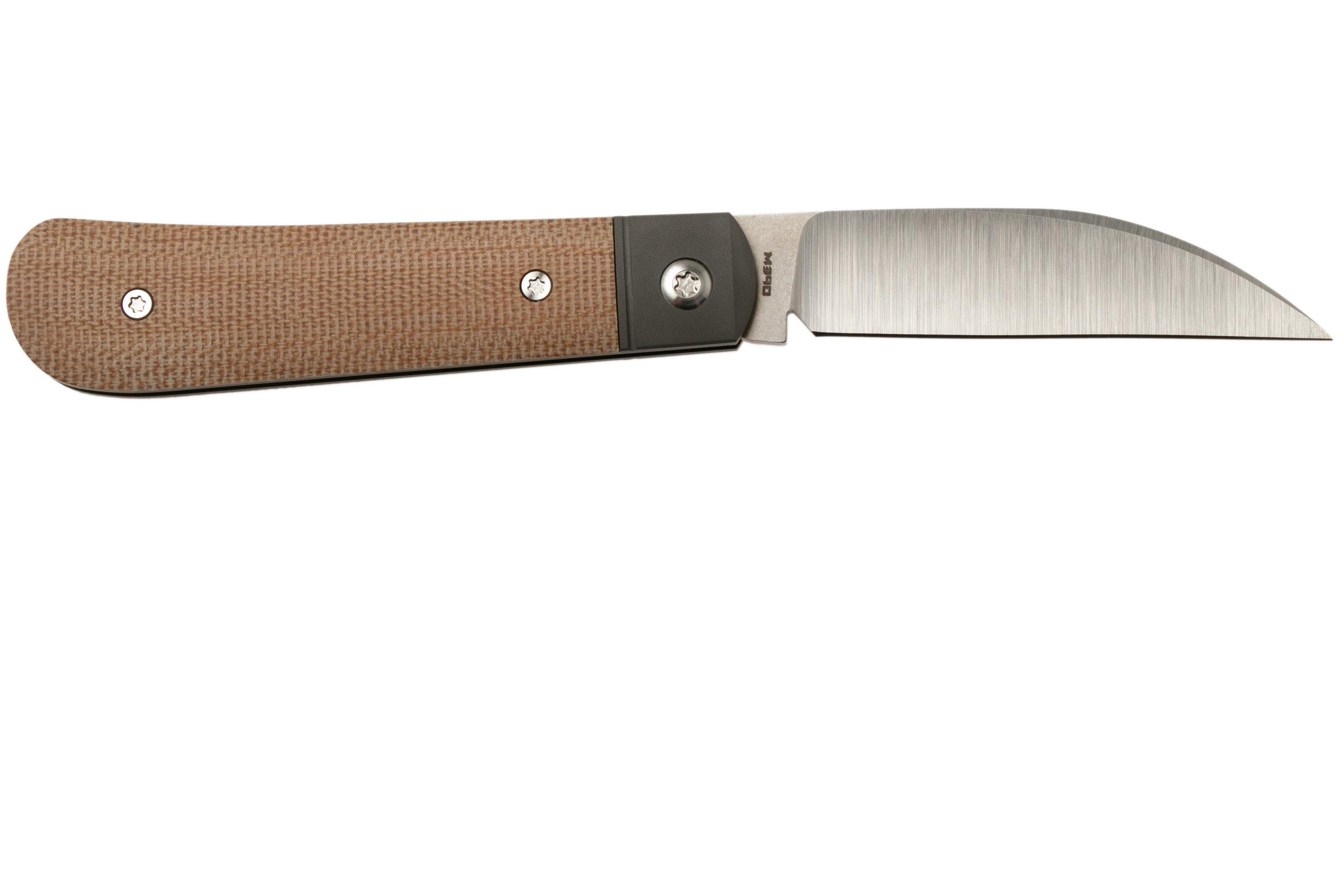 Jack Wolf Laid Back Jack, Natural Canvas Micarta LAIDB-01-NAT navalha ...