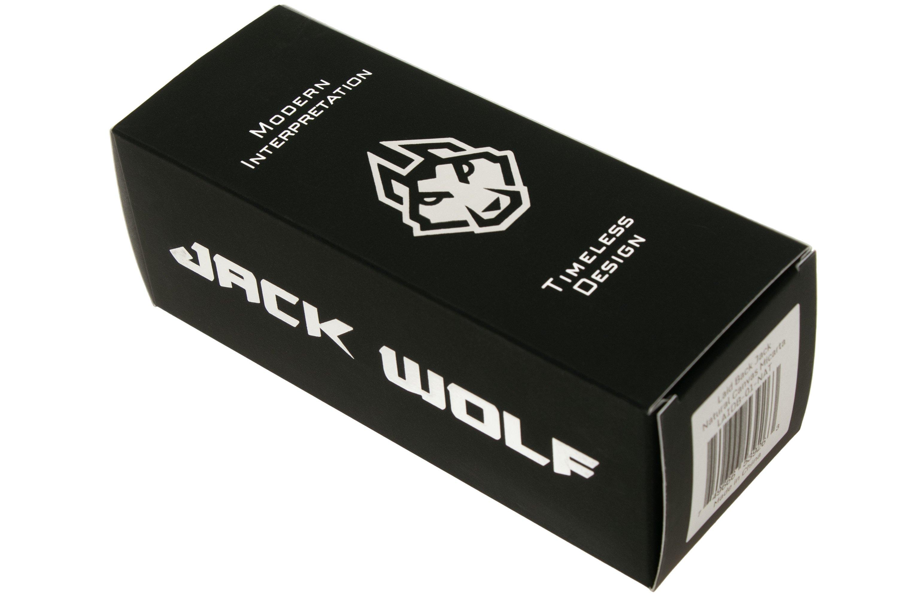 Jack Wolf Laid Back Jack, Natural Canvas Micarta LAIDB01NAT slipjoint pocket knife