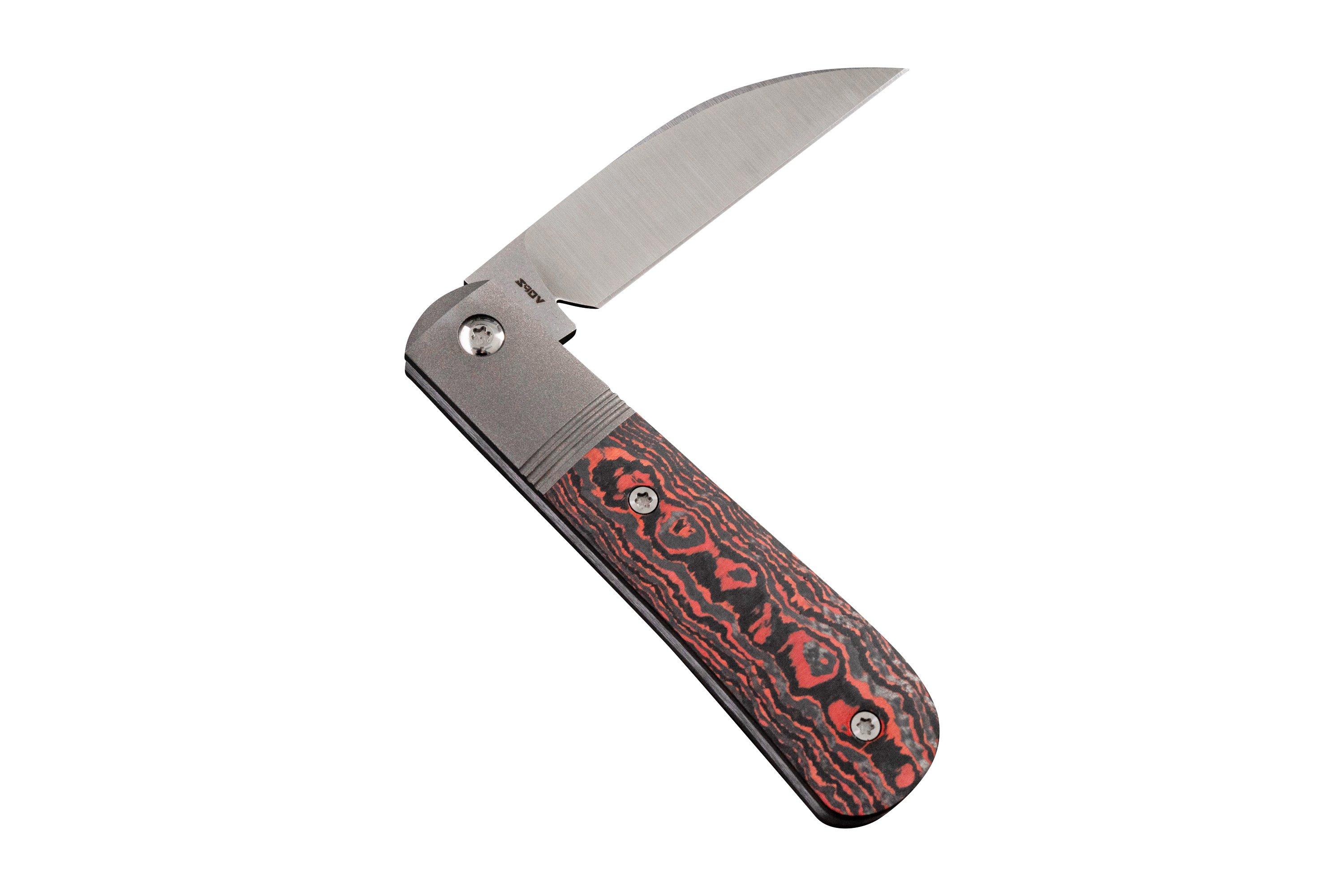 Jack Wolf Laid Back Jack LAIDB-02-FCLV Fat Carbon Lava Flow, slipjoint ...