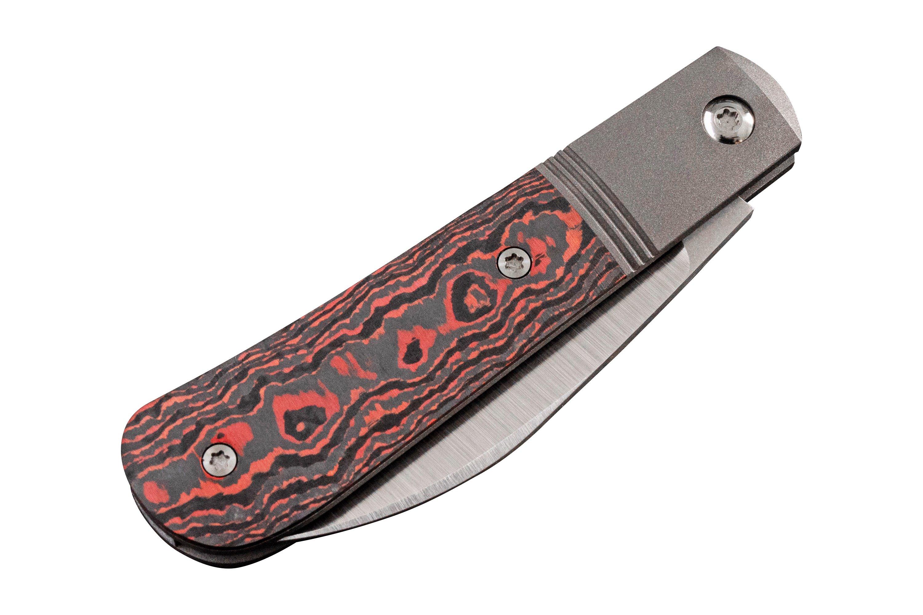 Jack Wolf Laid Back Jack LAIDB-02-FCLV Fat Carbon Lava Flow, slipjoint ...