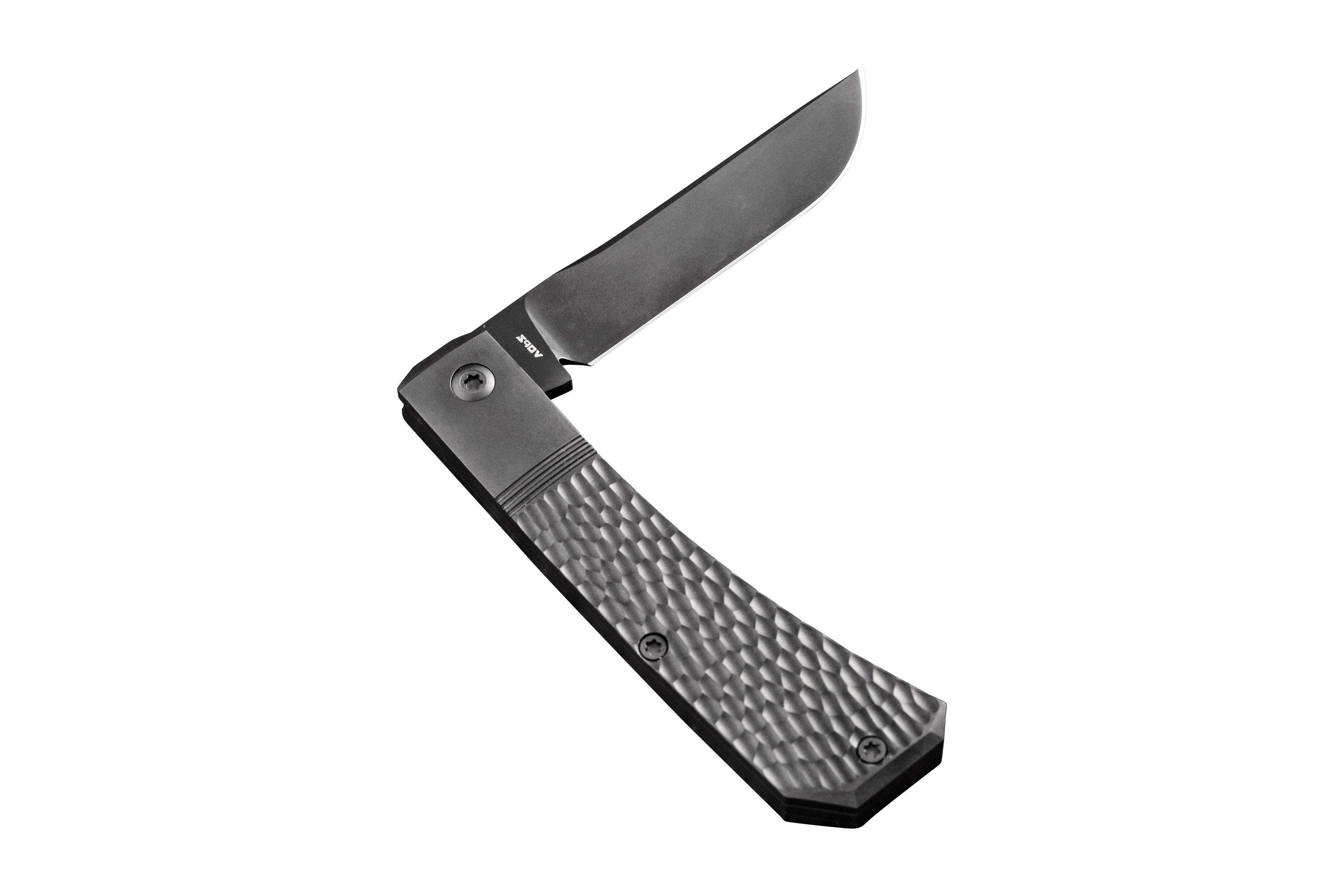 Jack Wolf Pioneer Jack PIONE01TIJI DLC Black Jigged Titanium, slipjoint pocket knife