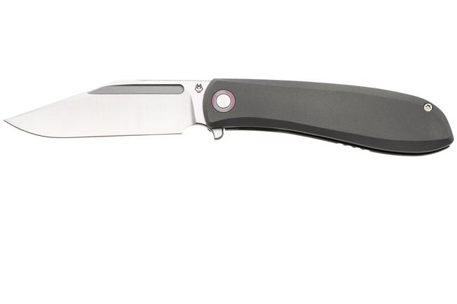 Afbeelding voor Jack Wolf Scuffle SCUFFLE-01-TI-MICRO-MILL Belt Satin S90V, Titanium Micro Milled, zakmes