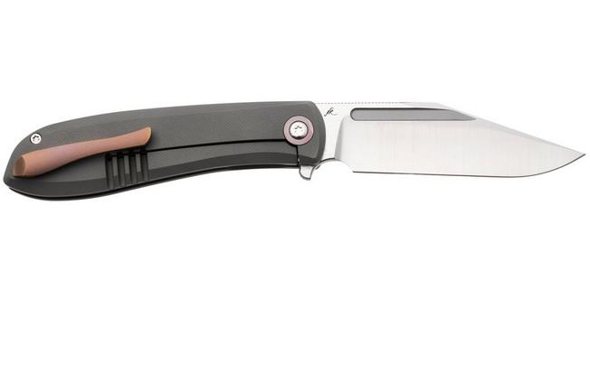 Afbeelding voor Jack Wolf Scuffle SCUFFLE-01-TI-MICRO-MILL Belt Satin S90V, Titanium Micro Milled, zakmes