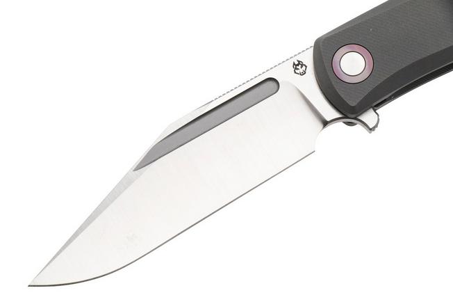 Afbeelding voor Jack Wolf Scuffle SCUFFLE-01-TI-MICRO-MILL Belt Satin S90V, Titanium Micro Milled, zakmes