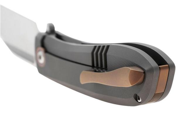 Afbeelding voor Jack Wolf Scuffle SCUFFLE-01-TI-MICRO-MILL Belt Satin S90V, Titanium Micro Milled, zakmes