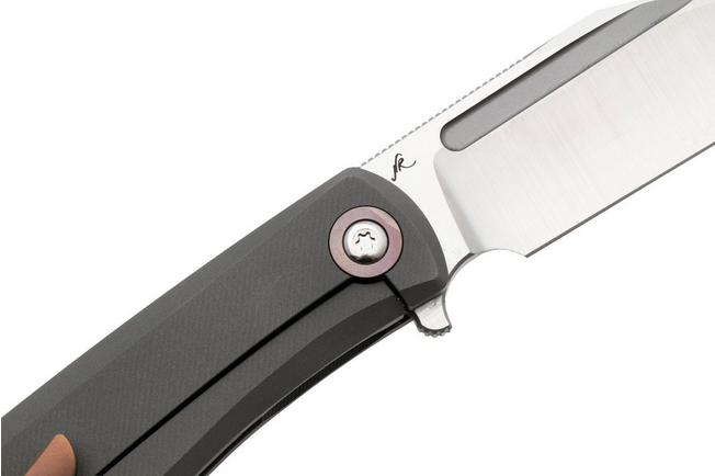 Afbeelding voor Jack Wolf Scuffle SCUFFLE-01-TI-MICRO-MILL Belt Satin S90V, Titanium Micro Milled, zakmes