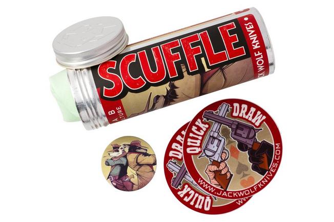 Afbeelding voor Jack Wolf Scuffle SCUFFLE-01-TI-MICRO-MILL Belt Satin S90V, Titanium Micro Milled, zakmes
