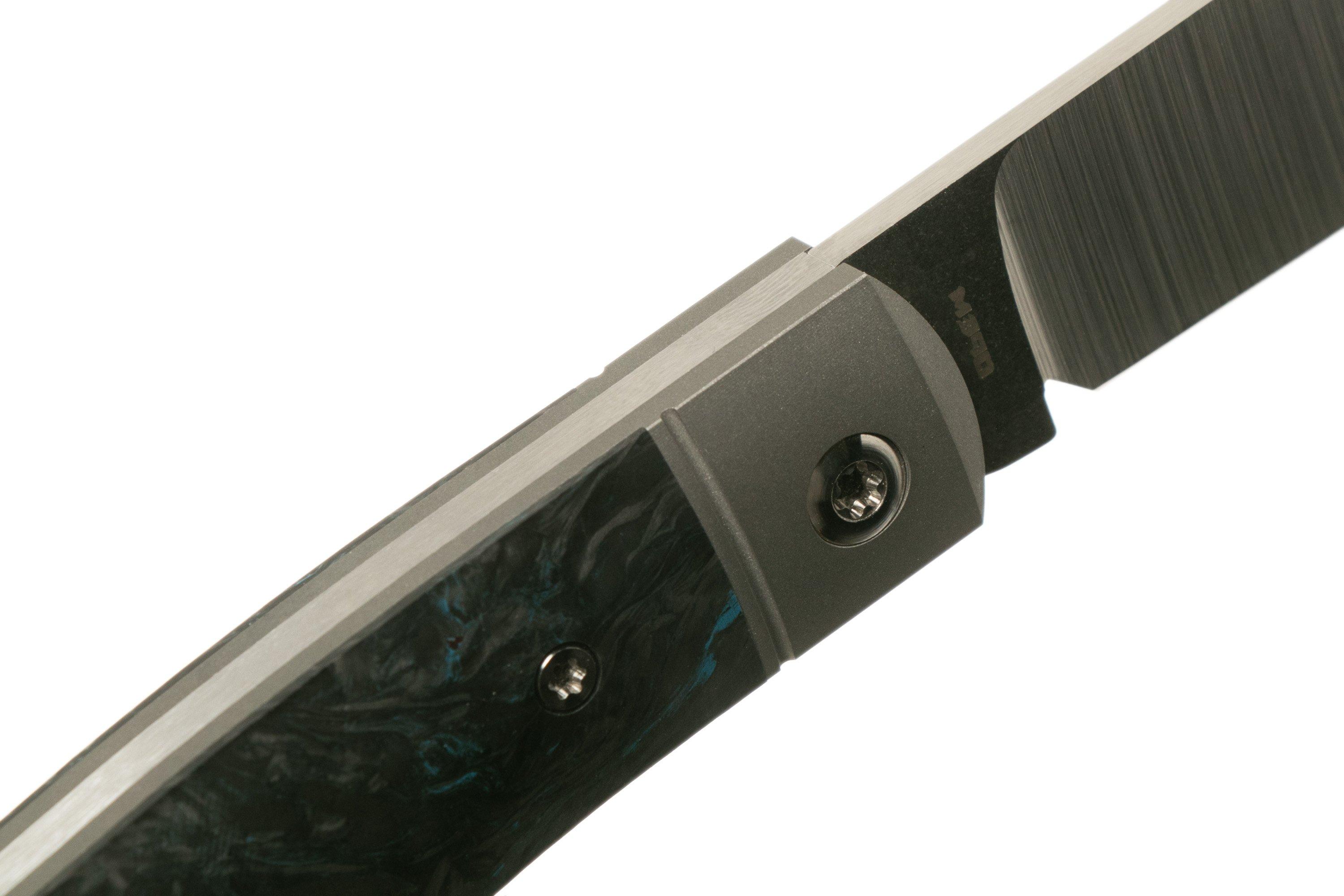 Jack Wolf Sharpshooter Jack, Blue Fat Carbon SHSH-FC Slipjoint ...