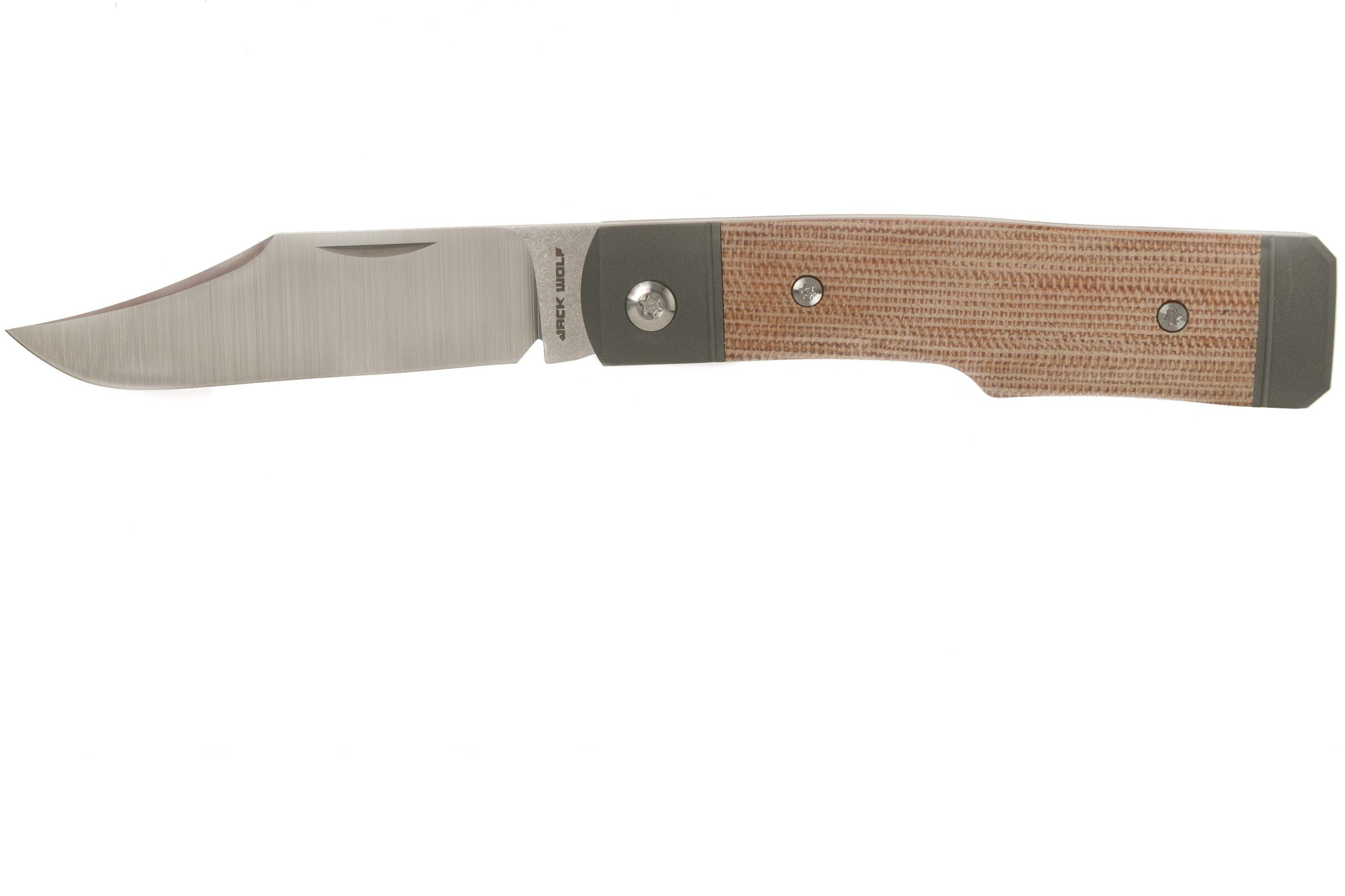 Jack Wolf Sharpshooter Jack, Natural Canvas Micarta SHSHMNA slipjoint
