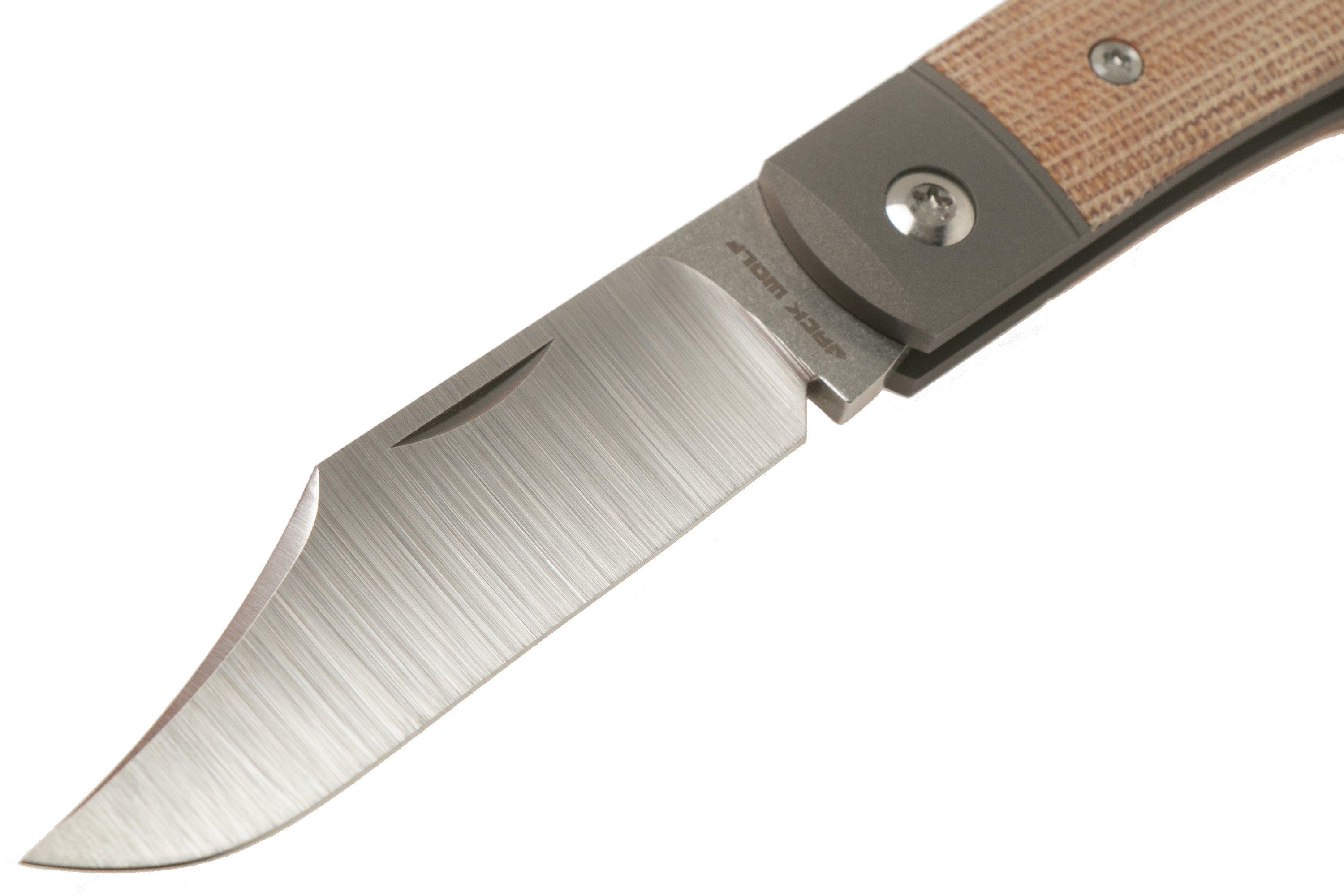Jack Wolf Sharpshooter Jack, Natural Canvas Micarta SHSHMNA slipjoint