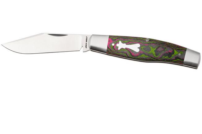 Image for Jack Wolf Gateway Stockman STOCK-01-CC-WAT-SUG Satin Sandvik 14C28N, CamoCarbon Watermelon Sugar, pocket knife