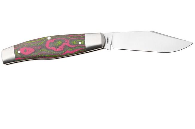 Image for Jack Wolf Gateway Stockman STOCK-01-CC-WAT-SUG Satin Sandvik 14C28N, CamoCarbon Watermelon Sugar, pocket knife
