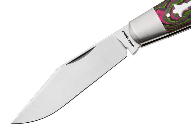 Image for Jack Wolf Gateway Stockman STOCK-01-CC-WAT-SUG Satin Sandvik 14C28N, CamoCarbon Watermelon Sugar, pocket knife