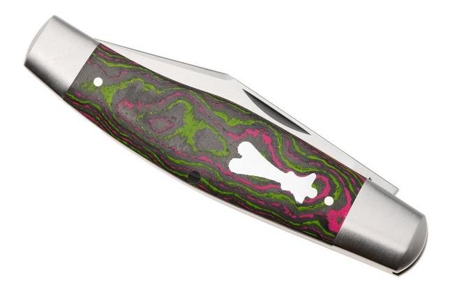 Image for Jack Wolf Gateway Stockman STOCK-01-CC-WAT-SUG Satin Sandvik 14C28N, CamoCarbon Watermelon Sugar, pocket knife