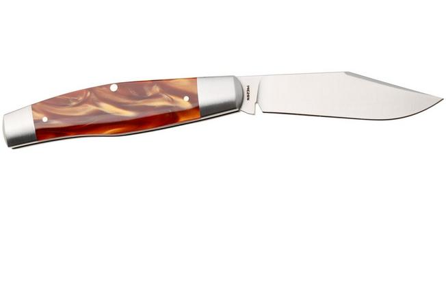 Image for Jack Wolf Gateway Stockman STOCK-01-KIR-ROOT Satin Sandvik 14C28N, Root Beer Kirinite, pocket knife