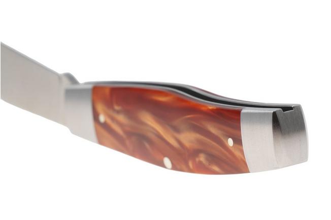 Image for Jack Wolf Gateway Stockman STOCK-01-KIR-ROOT Satin Sandvik 14C28N, Root Beer Kirinite, pocket knife