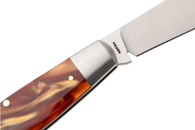 Image for Jack Wolf Gateway Stockman STOCK-01-KIR-ROOT Satin Sandvik 14C28N, Root Beer Kirinite, pocket knife