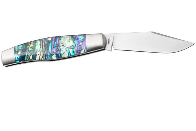 Image for Jack Wolf Gateway Stockman STOCK-01-ABALONE Satin Sandvik 14C28N, Abalone, pocket knife