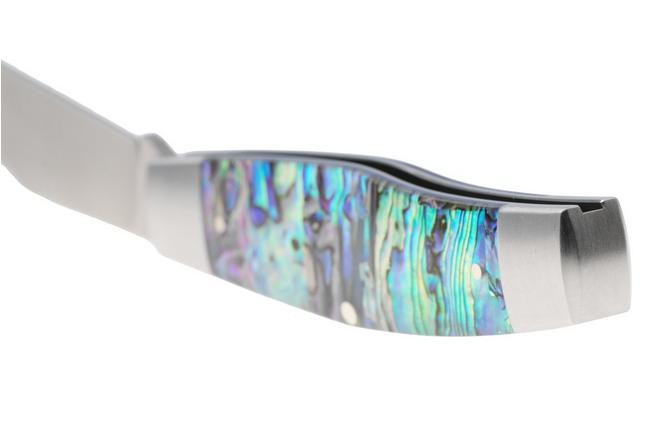 Image for Jack Wolf Gateway Stockman STOCK-01-ABALONE Satin Sandvik 14C28N, Abalone, pocket knife