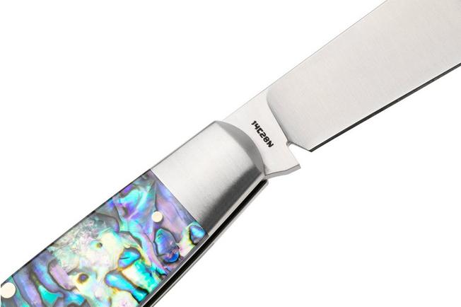 Image for Jack Wolf Gateway Stockman STOCK-01-ABALONE Satin Sandvik 14C28N, Abalone, pocket knife