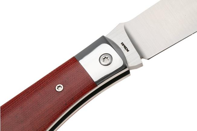 Afbeelding voor Jack Wolf Timber Jack Steel Series TIMBE-01-FIR-CAN-MIC Fire Canvas Micarta, slipjoint zakmes, Tracy LaRock design