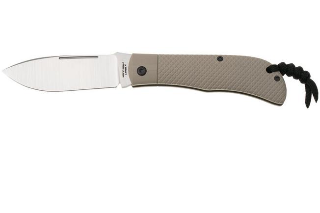 Image for Jack Wolf Timber Jack Ultralight Series TIMBE-01-G10-FDE-CH Flat Dark Earth G10 Cross Hatch, slipjoint pocket knife, Tracy LaRock design