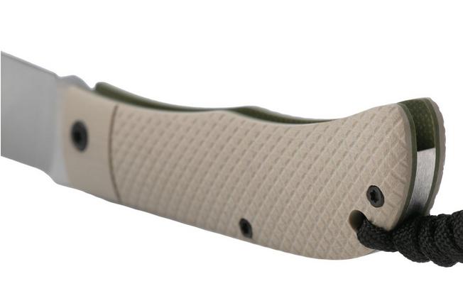 Image for Jack Wolf Timber Jack Ultralight Series TIMBE-01-G10-FDE-CH Flat Dark Earth G10 Cross Hatch, slipjoint pocket knife, Tracy LaRock design