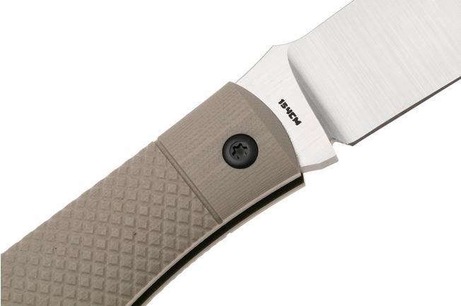 Image for Jack Wolf Timber Jack Ultralight Series TIMBE-01-G10-FDE-CH Flat Dark Earth G10 Cross Hatch, slipjoint pocket knife, Tracy LaRock design